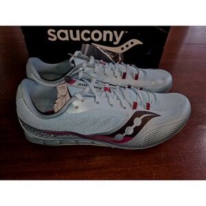 Saucony Vendetta Racing Shoes US 10.5 Cleats Sky Blue New in box